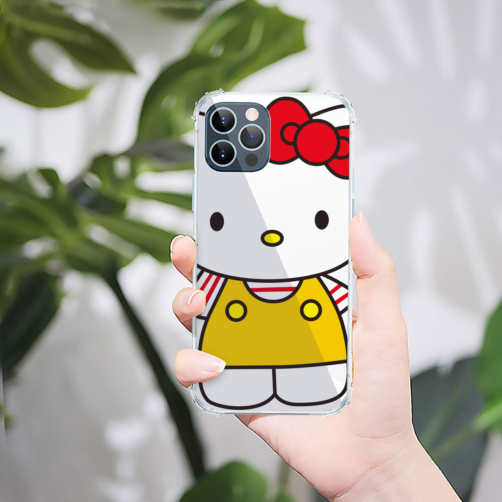 （画像用） Hello Kitty ハローキティ 【iPhone 12シリーズ対応】透明スマホケース（クリアソフトケース）